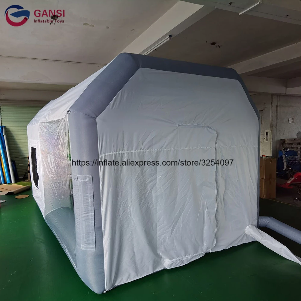 Mobile Inflatable Spray Paint Tent Booth Inflatable Motorbike Painting Room For Sale