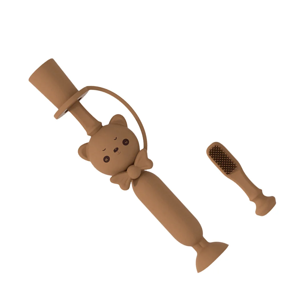 1 قطعة فرشاة أسنان الطفل سيليكون شعيرات ناعمة التدريب فرشاة الأسنان للرضع العناية بالفم طفل تنظيف الأسنان أداة قطعة