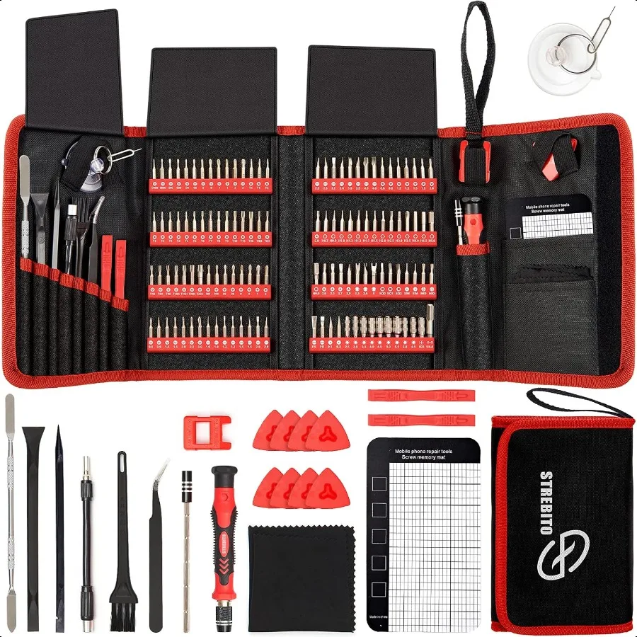 

Screwdriver Sets 142Piece Electronics Precision Screwdriver with 120 Bits Magnetic Repair Tool Kit for iPhone Book Coumputer La