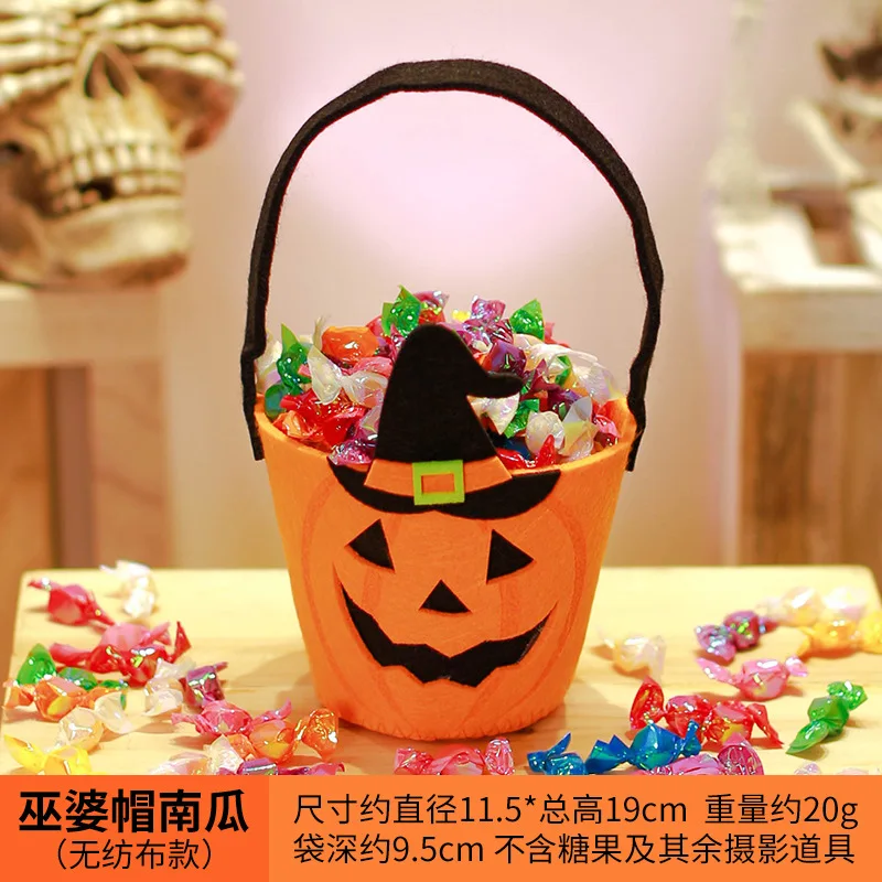 

Halloween Theme Candy Bucket Bag Portable Candy Basket Kids Trick or Treat Bucket Halloween Party Decoration Supplies 할로윈