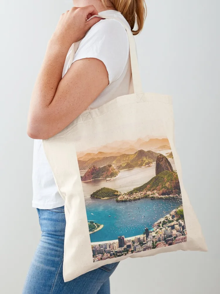 

Rio the janeiro city scape Tote Bag shopping bags foldable reusable shopping bags Big bag women custom tote bag