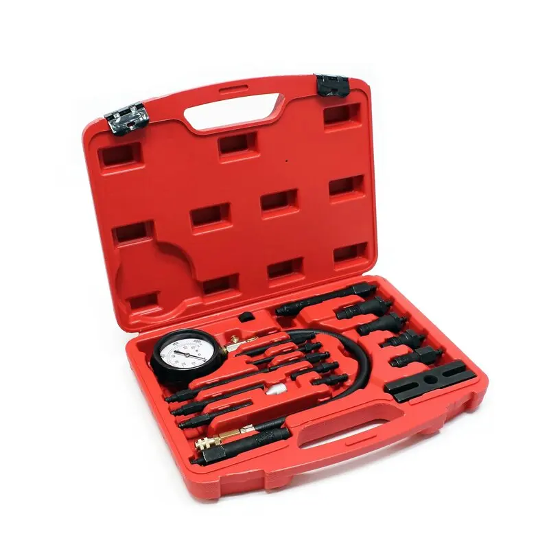 Hot Sale18Pcs/set Diesel Engine Compression Tester  Car Tools Kit