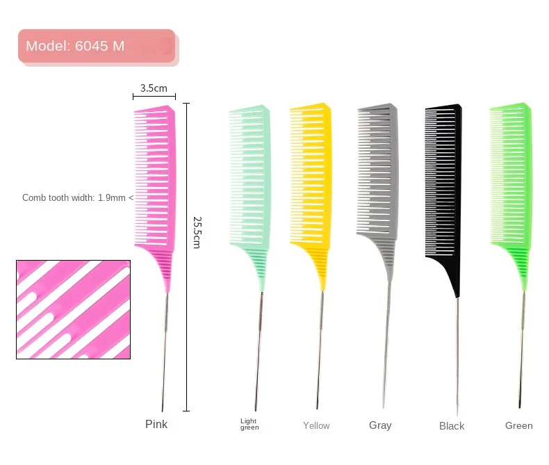 3 stücke Haarbürste Haar Styling Kämme Schwanz Kamm Set Färbung Färben Kamm Salon Werkzeug Schnitte Hervorhebung Weben Schneiden Kamm – Detail 3