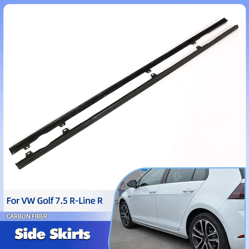 

Car Side Skirts Extensions Carbon Fiber for VW Golf 7.5 R-Line R Hatchback 2017 2018 Side Door Bumper Apron Lip Body Kits