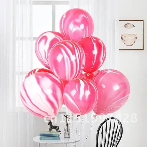 10/5 pcs 10inch Agate Marble Painting Balloons Cloud Colorful Latex Balloon Wedding Xmas Decoration Birthday Party Ballon Globos