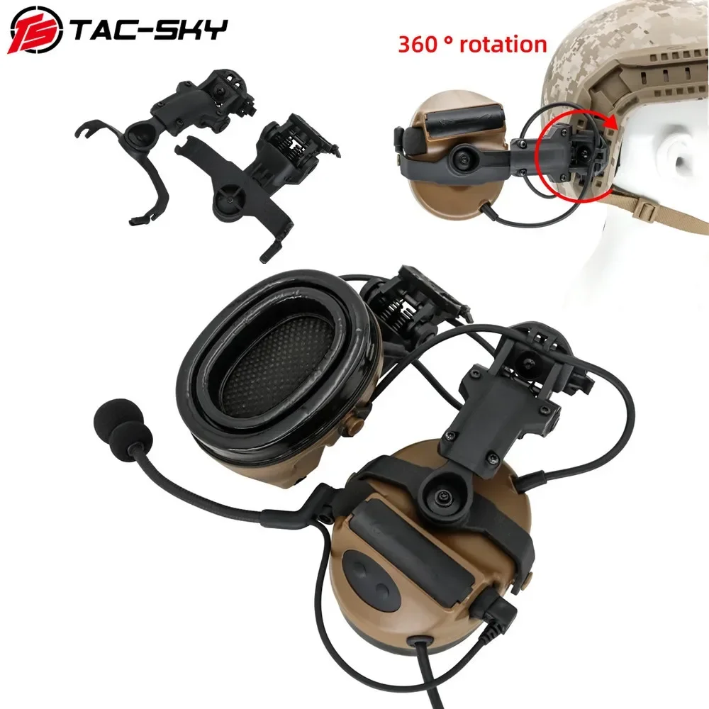 TAC SKY COMTA Tactical Headset COMTA II ARC Helmet Rail Bracket Airsoft Headphone Noise Reduction Pickup Shooting Headset