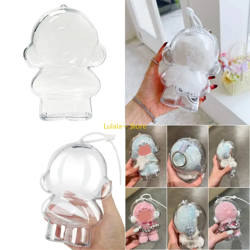 Y4QA Dust Resistant Protective Cover for Collectible Doll High Clear