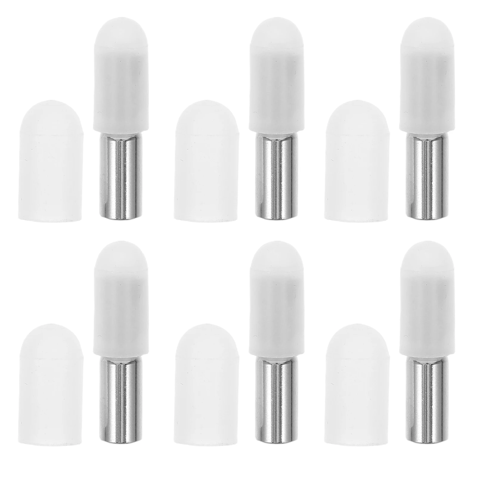 

6pcs Shelf Supports Stainless Steel Cabinet Pins Pegs for Wood Shelving Invisible Brackets Glass Board Holders Metal Storage