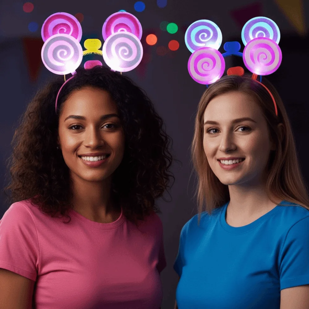 

Светодиодное свечение 2026, повязка на голову с Новым годом, фотографический головной убор, номер, буква 2026, светящиеся палочки, оптическое волокно, светящийся пластик