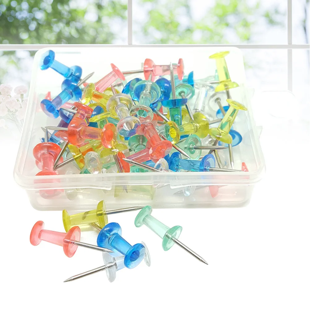 40Pcs Pushpins Drawing Tacks for Organizing Papers Posters Maps Photos on Cork Strip Bulletin Board Home Office