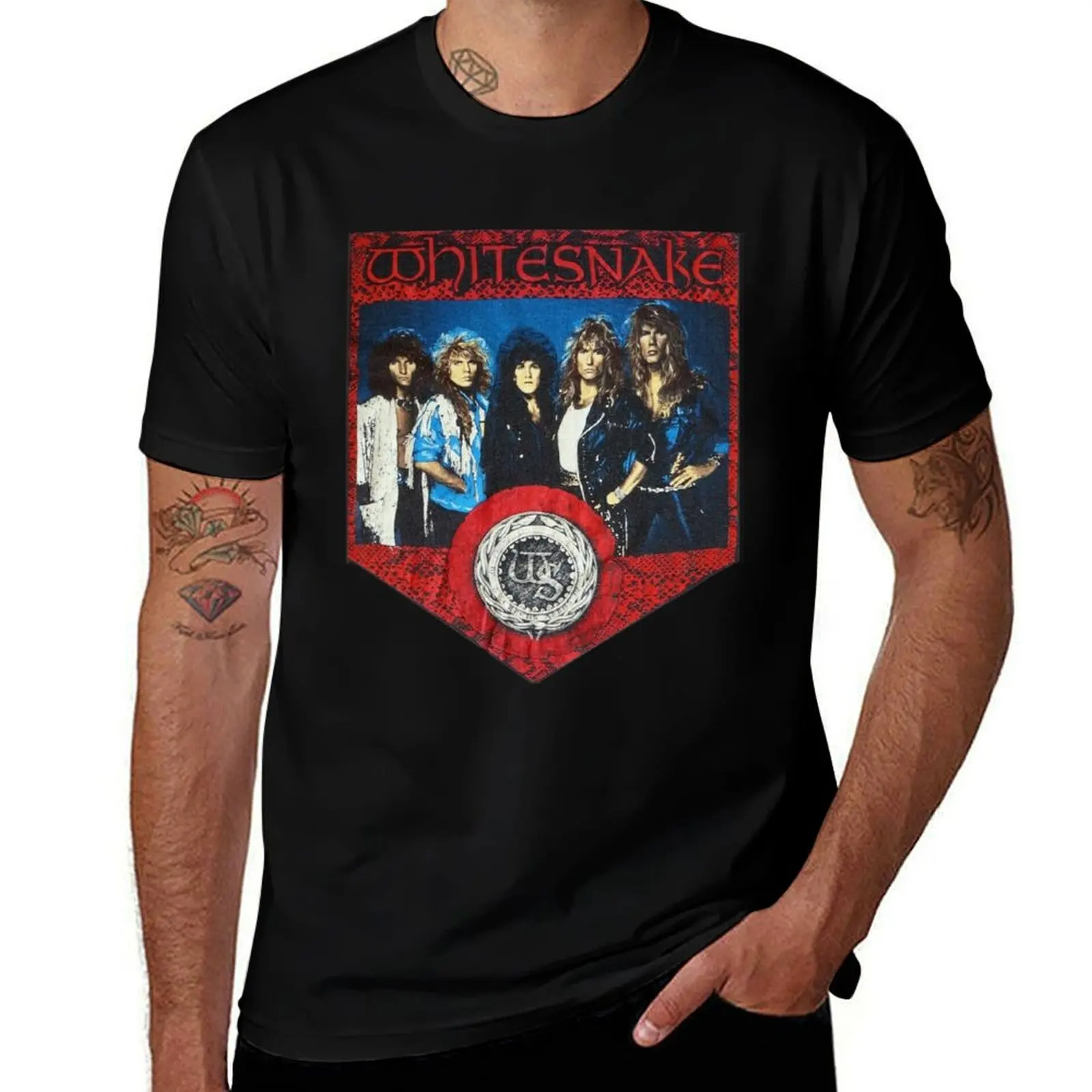 

Cool legend faces whitesnake art band gift for fans T-Shirt cotton t shirt pack man t shirt designer