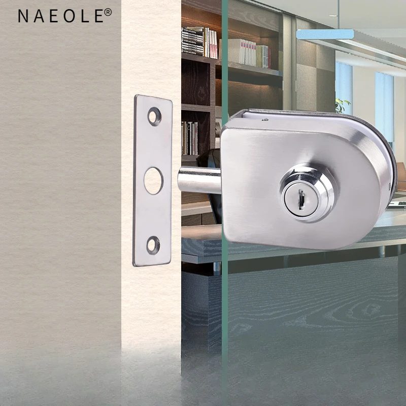 Glass Door Floor Lock Floor Plug Without Opening Hole Latch Glass  Single Door Double  Stainless Steel Bathroom Bathroom Lock