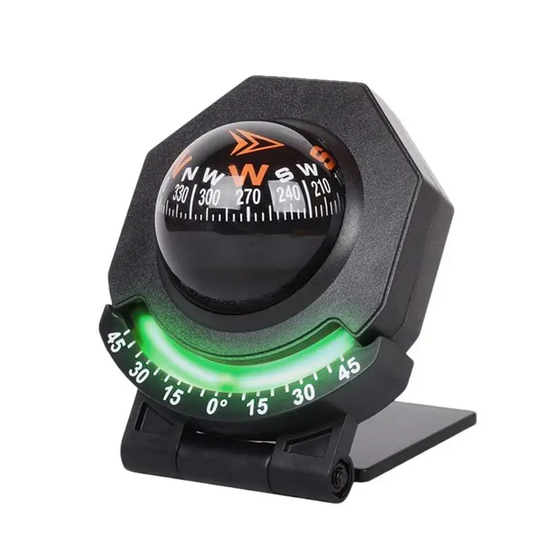 Multifunction Car Inclinometer Outdoor Measure Tool Vehicle Compass Car Mount Compass Ball Compass For Vehicle Boat tools