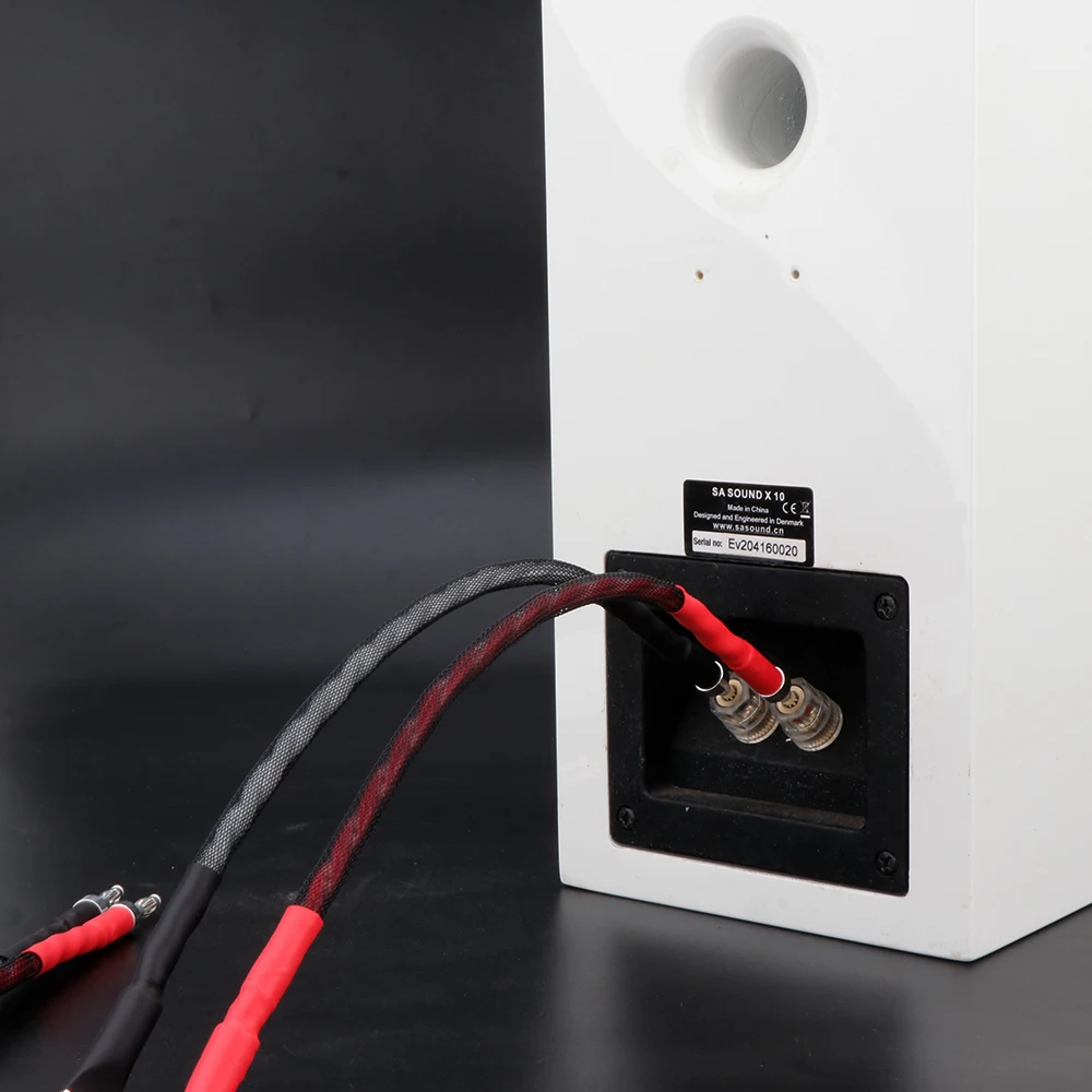 4 stks/set 6AG Hi-End Audio Jumper Draad Banaan naar Y Spade hifi Speaker Jumper Luidsprekerkabel Biwire Jumper leads