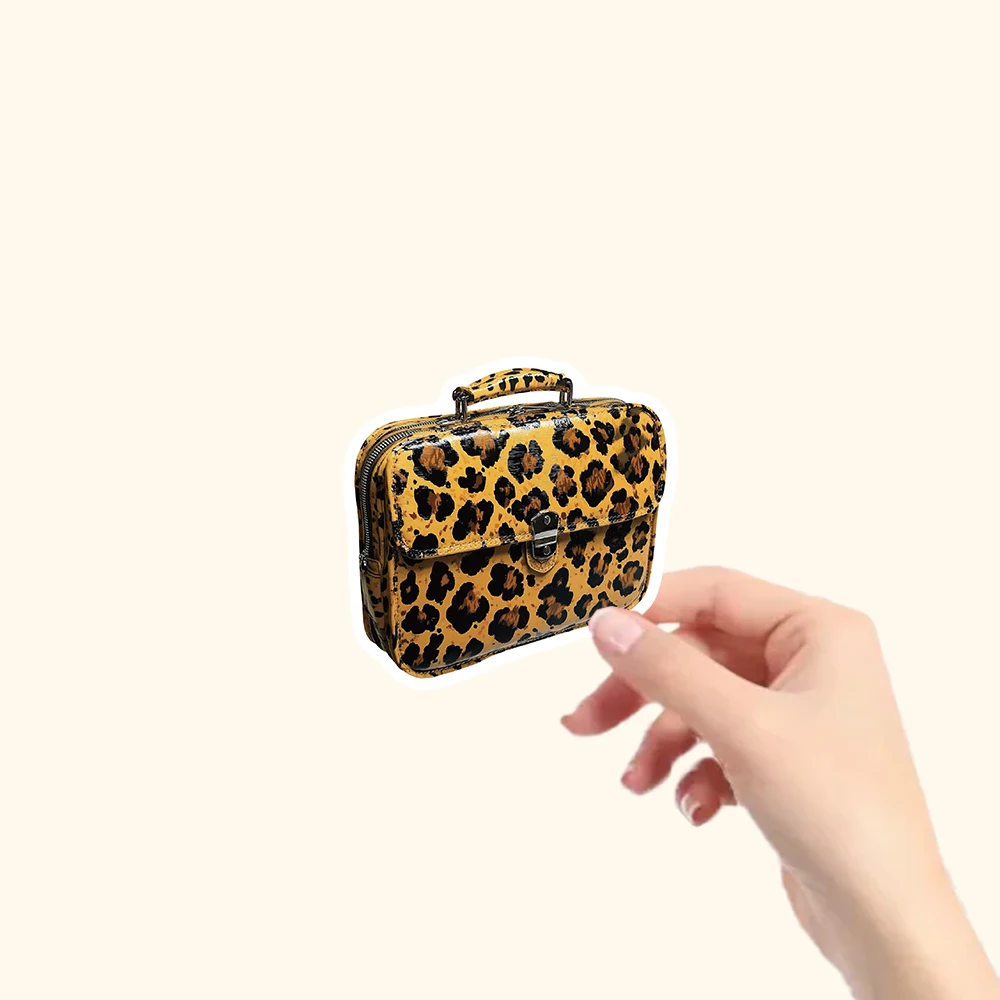 54 stuks modieuze luipaardprint stickersbundel - schattige dierenprint stickers voor laptop, hydrofles, plakboek en ambachten