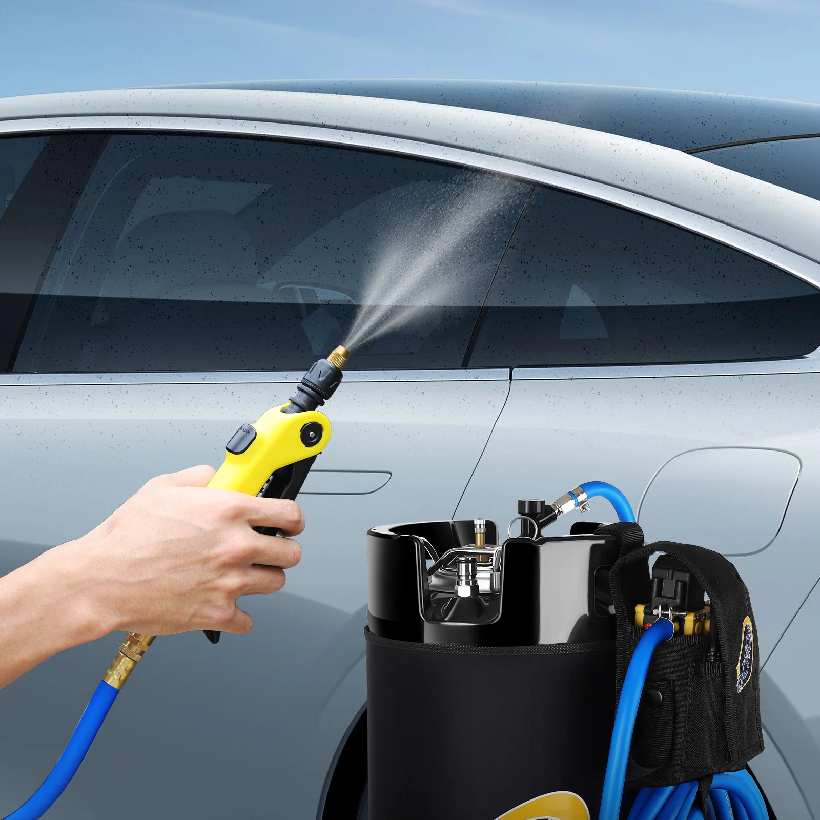 Battery Operated High‑Pressure Tint Buster Sprayer Tint Keg Kit Window Tint Tool for Car Wrapping Vinyl Film Installation & Wash