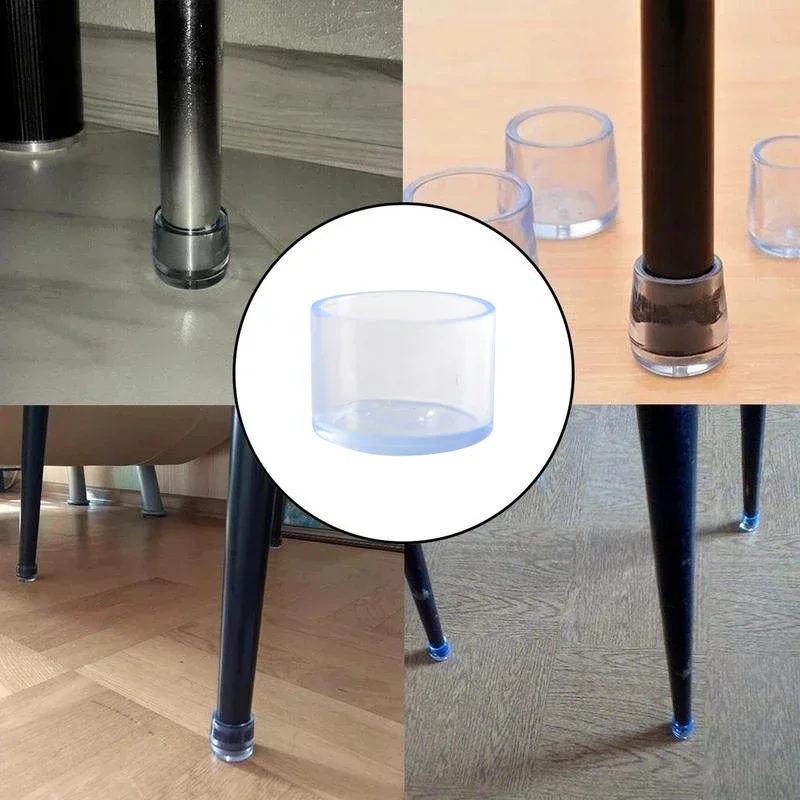 4PCS Protector Cap Table Ferrule Feet Leg Cap Rubber Furniture Chair Table Mat Silicone Anti Scratch Floor Protector Home Tools image 2