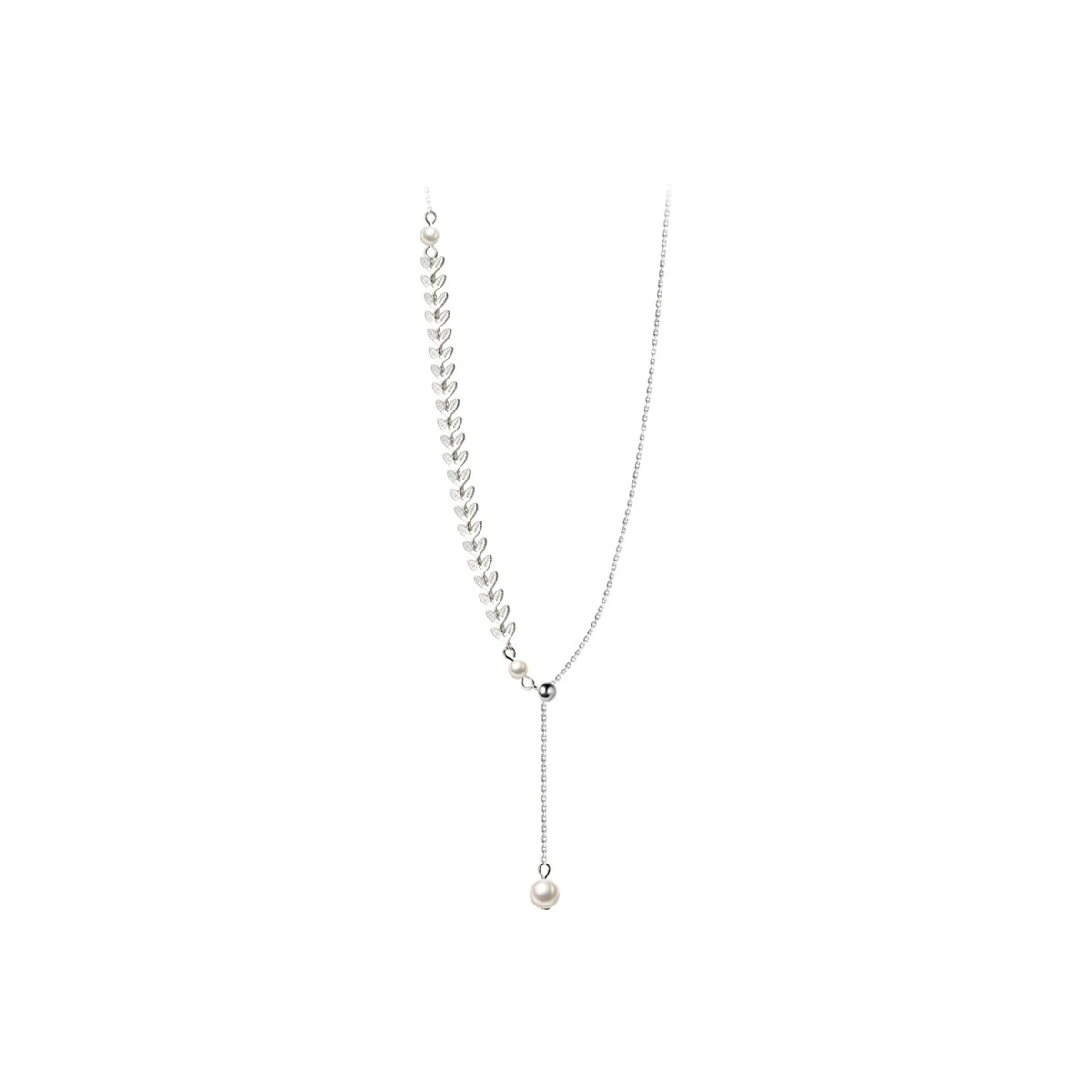 MODIAN Gold Color Wheat Ears Pearl Pendant Necklace for Women 925 Sterling Silver Luxury Wedding Necklace Fashion Fine Jewelry