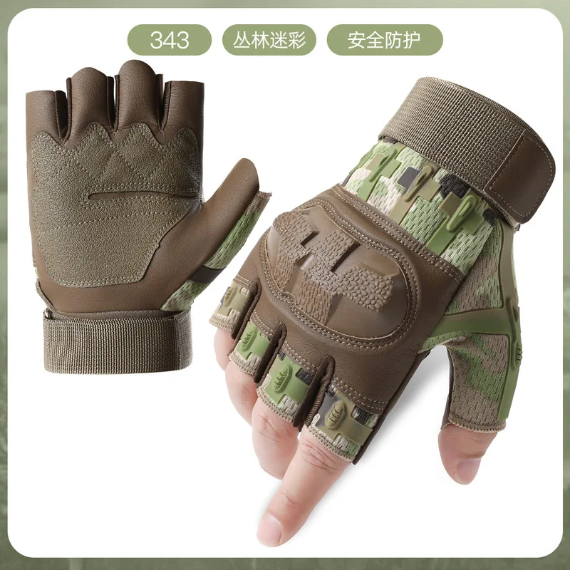 Tactical gloves for outdoor sports, training, rock climbing, providing protection, slip resistance, wear resistance, and touchsc