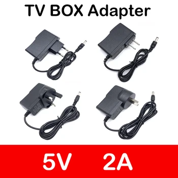 안드로이드 TV 박스 X96 H96 용 전원 어댑터, AC 100V-240V 5V 2A 2000mA 전원 공급 장치, EU 미국 영국 플러그, DC 5V2A 컨버터 어댑터, 1 개 