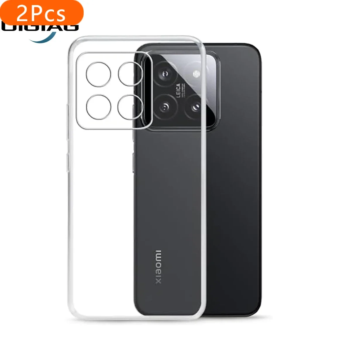 

2Pcs Ultra-Thin Silicone Soft Case For Xiaomi 14 14T 13 13T 12 12X 12S 12T Pro Lite Ultra Clear Transparent Shell Shockproof Cov