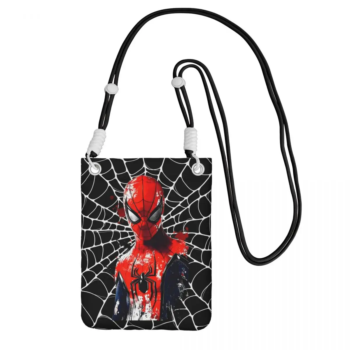 

Custom Spider Man Carry A Mobile Phone Bag Diagonally Women Men Cool Comics Mobile Phone Bag for Traveling Phone Money Pouch