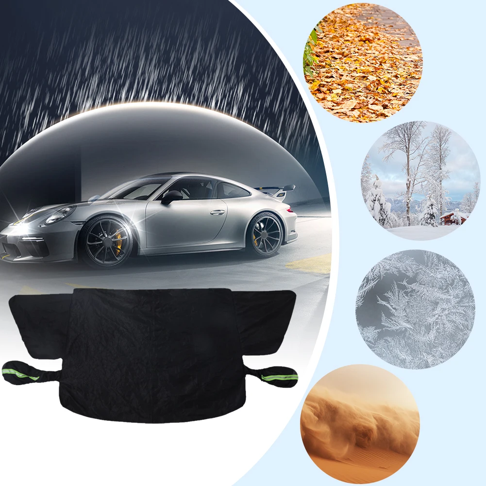 

Magnetic Car Snow Shield Oxford Cloth Thicken Car Windshield Snow Cover Car Anti Freeze Snow Windshield Cover Car Accessories