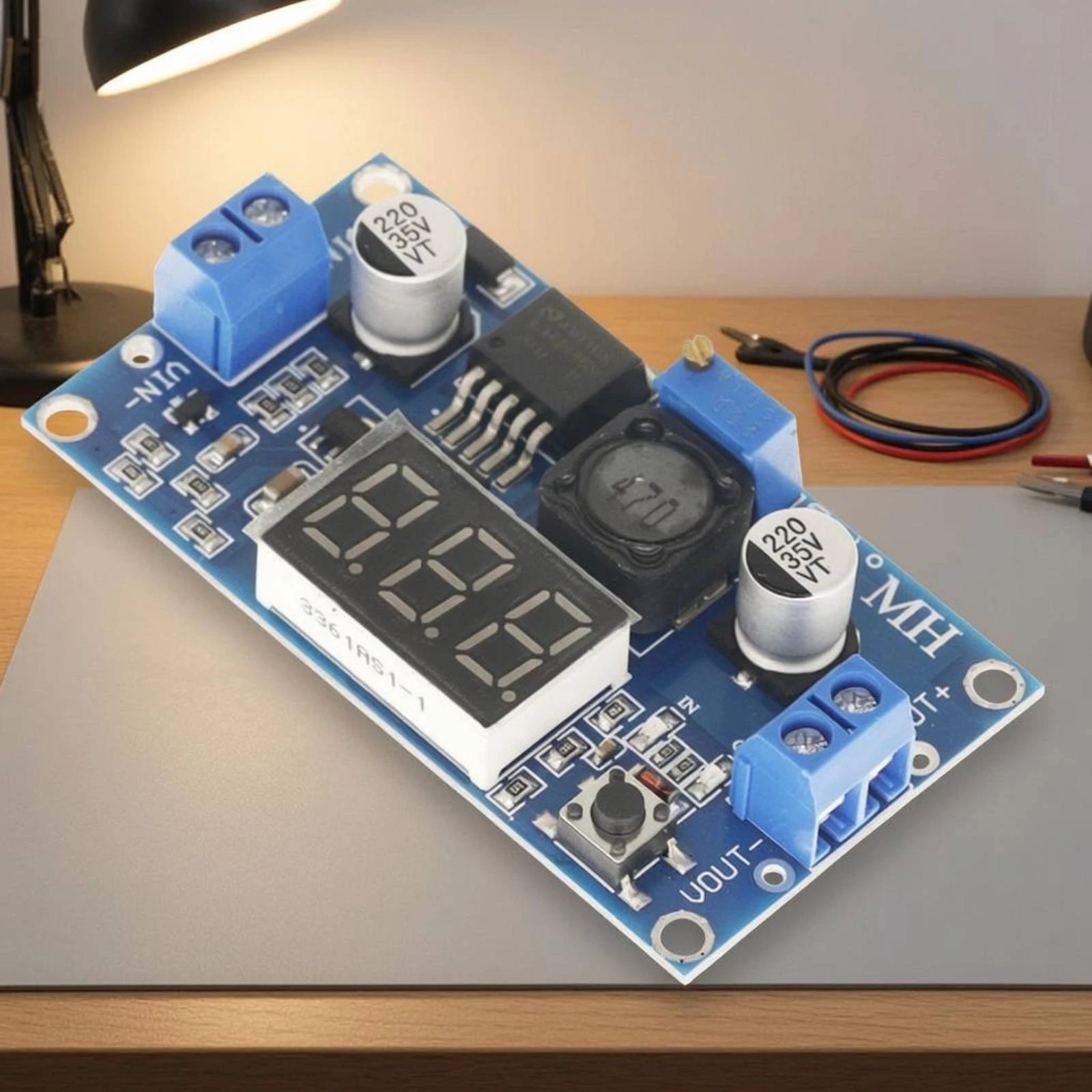 Adjustable LM2596 Power Module LED Display LM2596 Buck Converter DC-DC Buck Module Screw Terminals Voltage Regulator Board