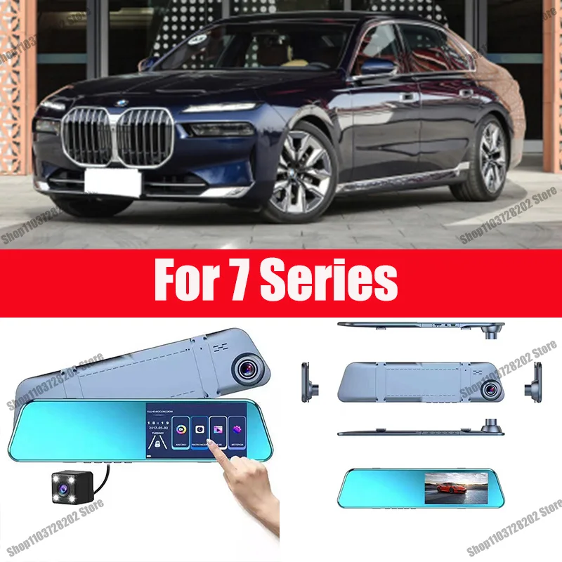 

For BMW 7 Series Mirror Camera for Car Touch Screen Video Recorder Rearview mirror Dash Cam Front and Rear Camera Mirror DVR