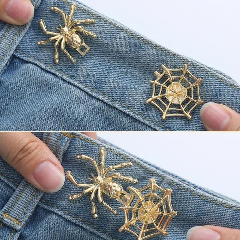 652f 3Pieces Canda da Ajustadores cintura Pin Spiderweb Shaper Buttons para homens e mulheres Uso
