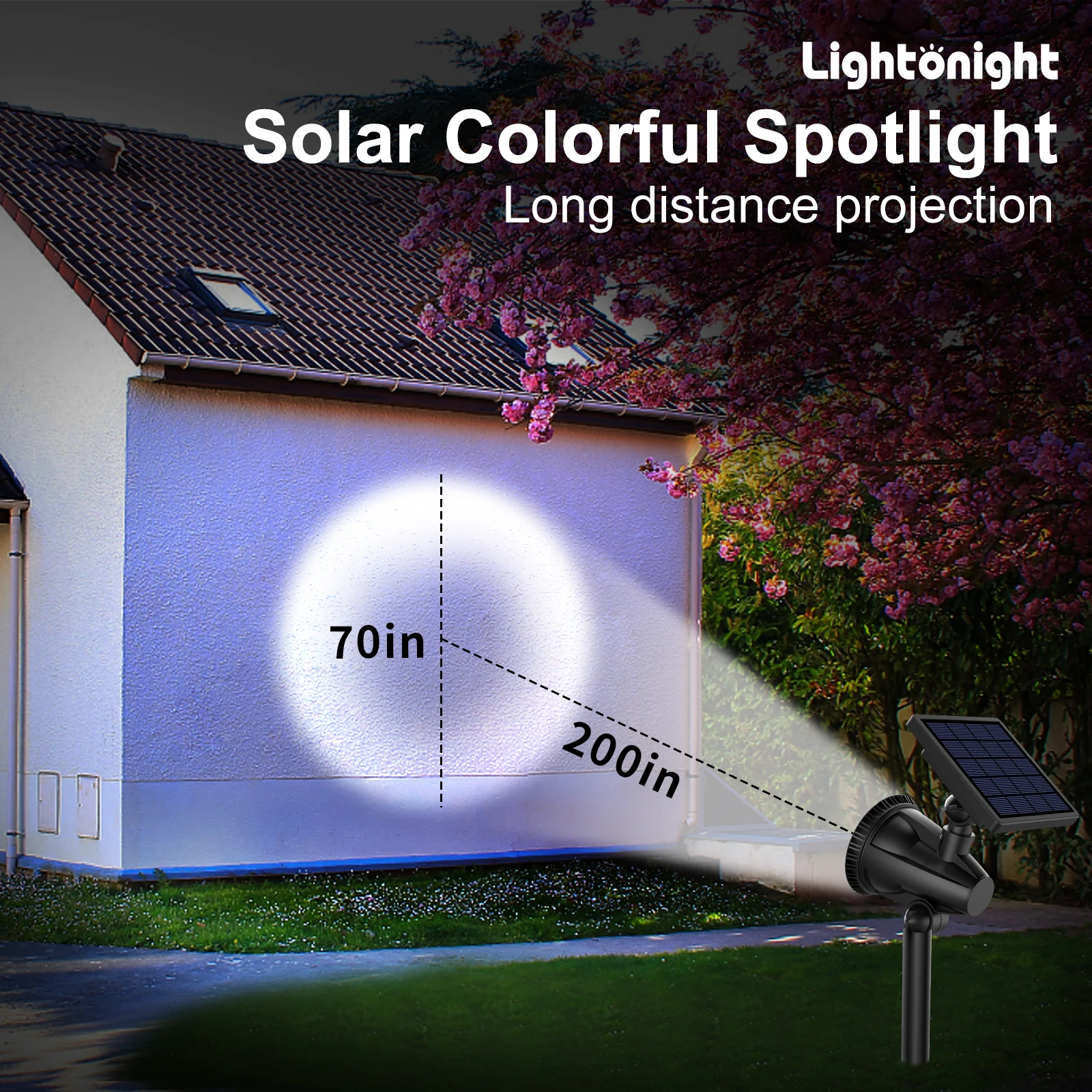 2025 Outdoor Solar Waterproof LED Landscape Lighting High-Brightness Lawn Spotlight For Gardens Courtyards Trees Paths Terrace