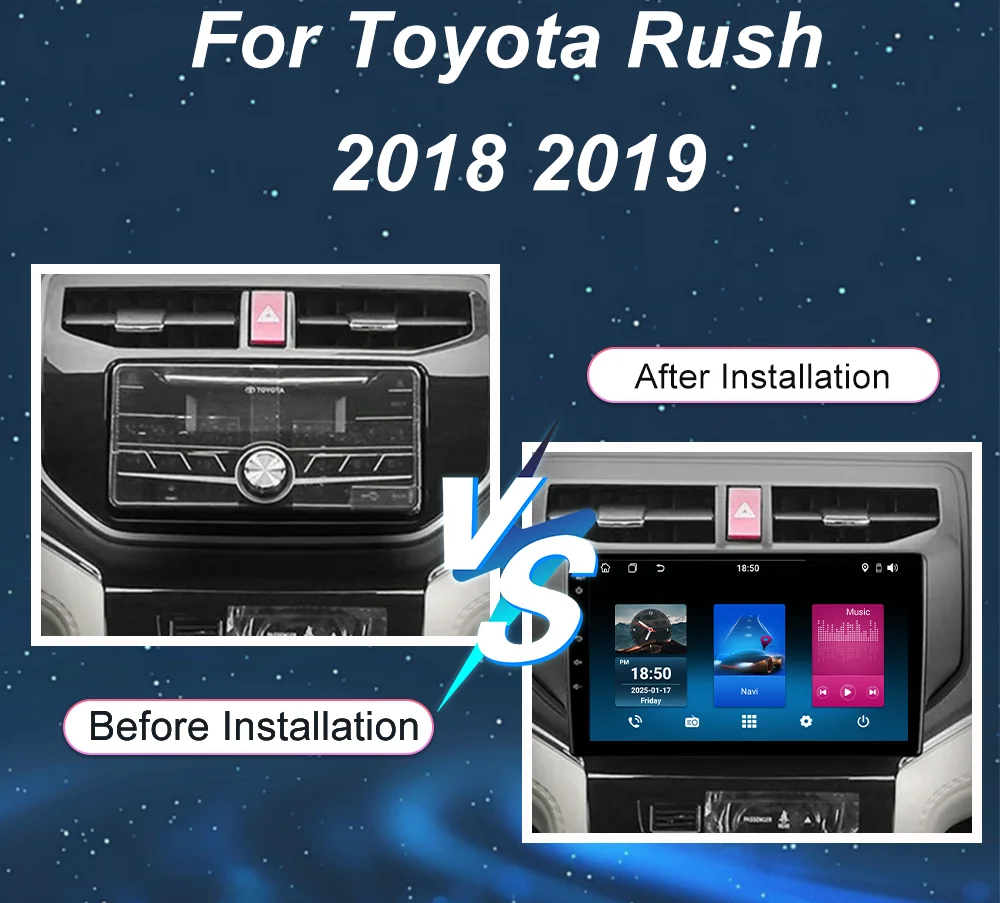 أندرويد 15 مشغل أسطوانات للسيارة Carplay أندرويد السيارات لتويوتا راش 2018 2019 نظام تحديد المواقع والملاحة راديو تلقائي ستيريو مشغل وسائط متعددة لا 2din DVD