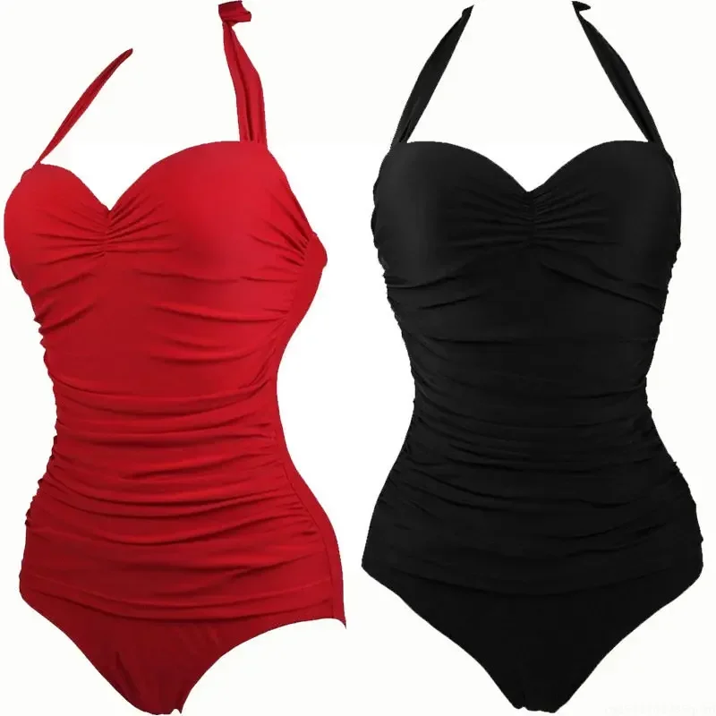 Sexy One Piece Swimsuit Closed XXXL Large Size Swimwear Plus Size Push Up Swim Body Bathing Suits Women Beach Pool