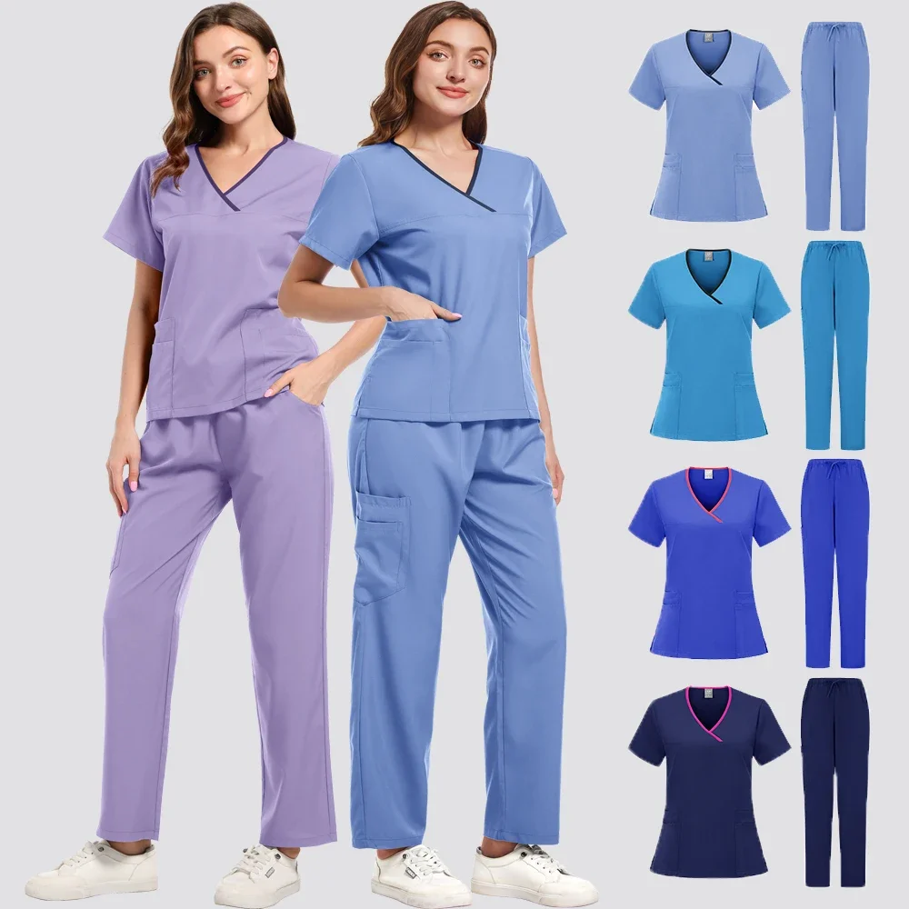 Medical Scrubs Uniform Hospital Doctors Fashion Women Clothes Nurses Accessories Dental Clinic Beauty Spa Salon Workwear Sets