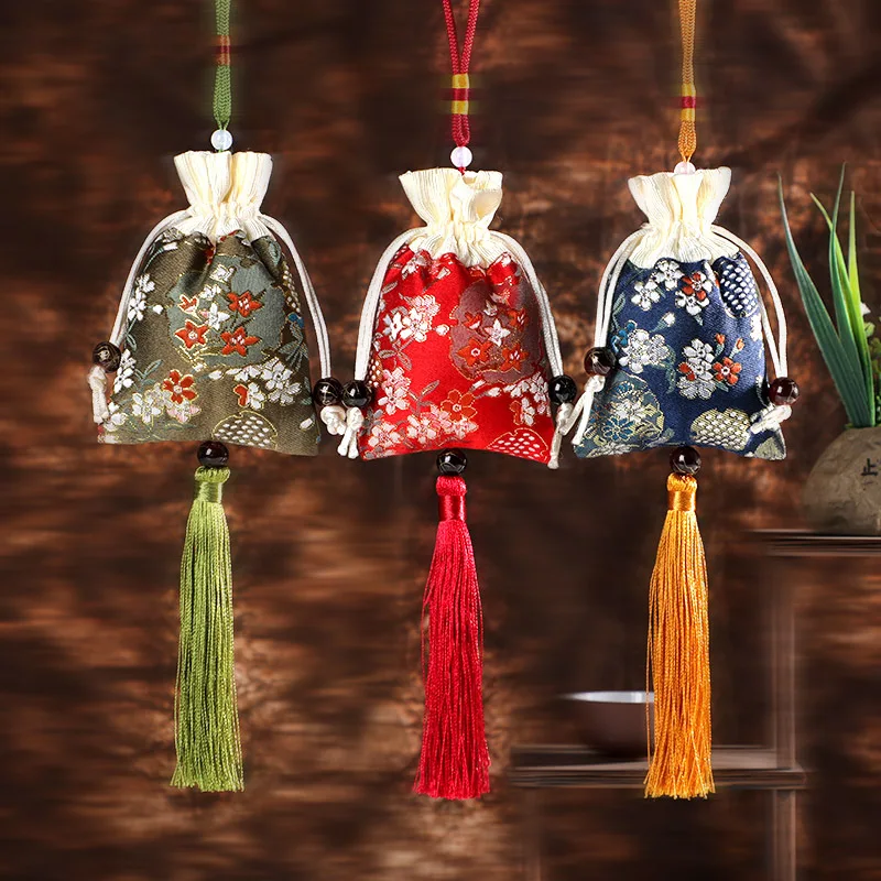 Manufacturer wholesale Dragon Boat Festival sachet empty bag lavender sachet lucky bag car pendant sachet wormwood purse tips