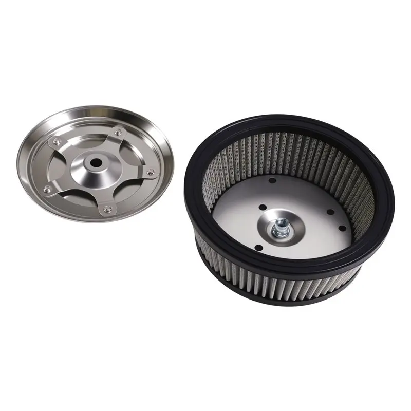 A13F-Air Cleaner Outer Cover & 6-Hole & Gray Filter Kit For Touring Dyna Wide Glide FXDWG