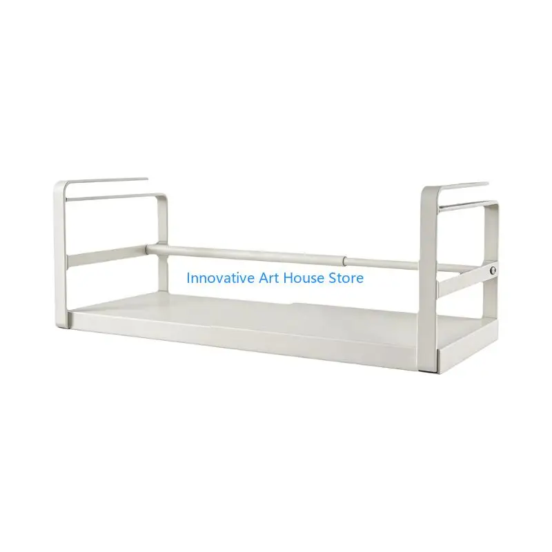 E1PC Metal Hanging Shelf Rack for Kitchen Cabinet Bottle and Jar Storage