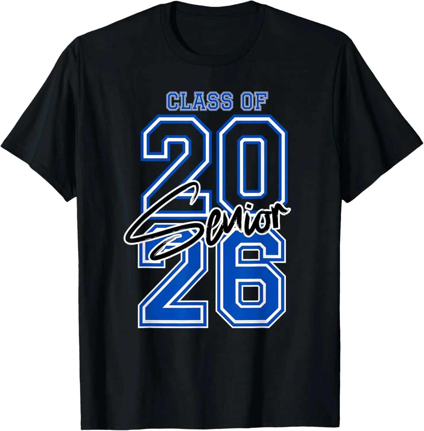Class of 2026 Senior Gift - Happy 2026 Graduation T-Shirt Simple Letters Style Regular Short Sleeve Unisex All-match Shirts