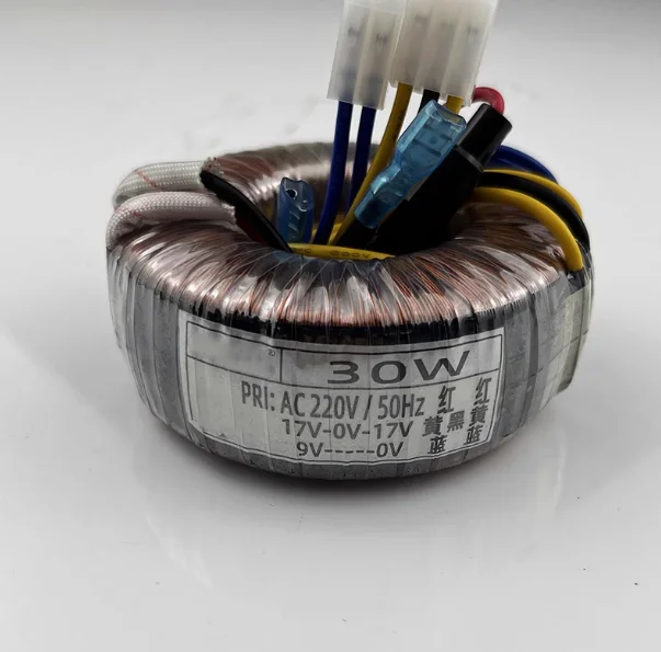 1PC 30W 30VA Toroidal Transformer 220V 50Hz Input 17V-0-17V 9V Output Amplifier Audio X-5 Preamp