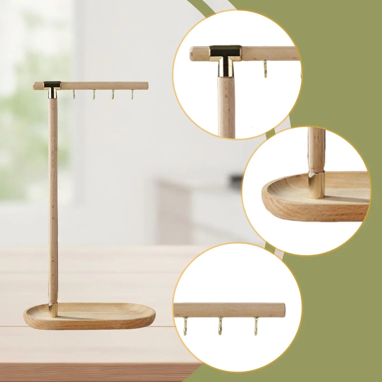 الصينية فرشاة الجرف الخشب الرياح الرنين حامل عرض موقف Windchime حامل ديكور