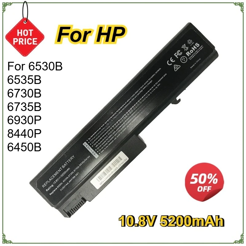 

New Laptop Battery for Hp Compaq 6530b 6735b 6535b HSTNN-IB68 IB69 C68C EliteBook 6930p 8440P 8440W 6450B 6 Cells