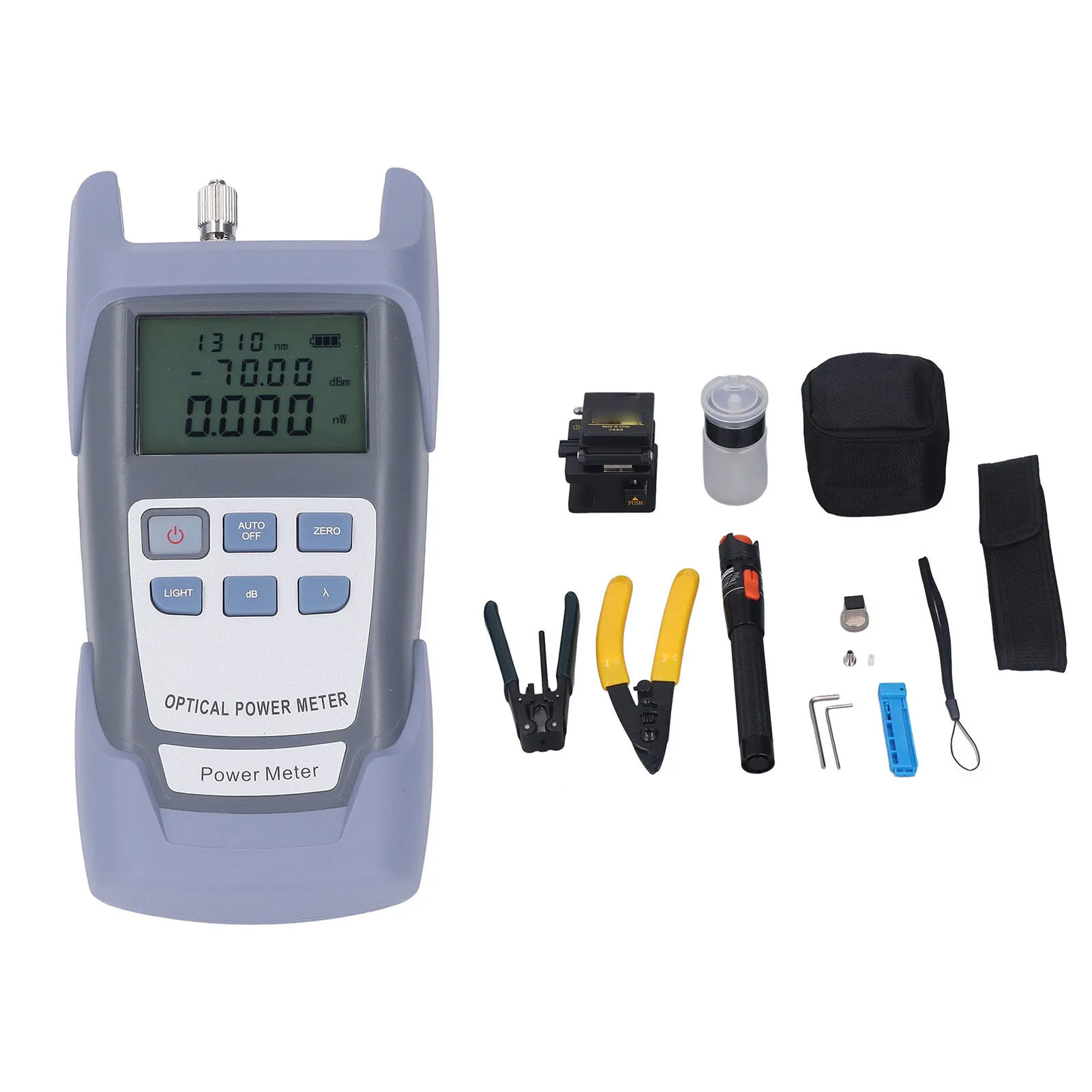 Optic Cutter  Optic Tester Optical  Power Meter with FC SC Adapter  Optic Cutter Wavelength Optical Fiber Testing Kit