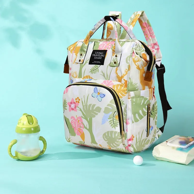 Large capacity shoulder mommy bag, fashion mother out portable multi-functional mother and baby bag