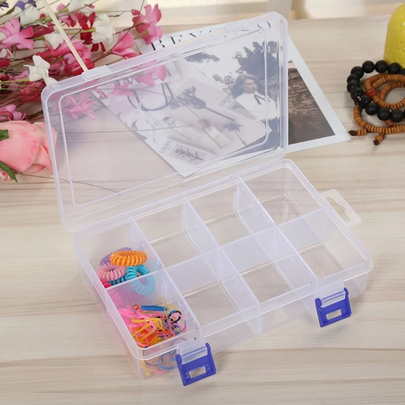 Small Parts Organizer, 8 Grids Parts Organizer With Removable Dividers For Hardware, Screws, Bolts,Beads, Jewelry