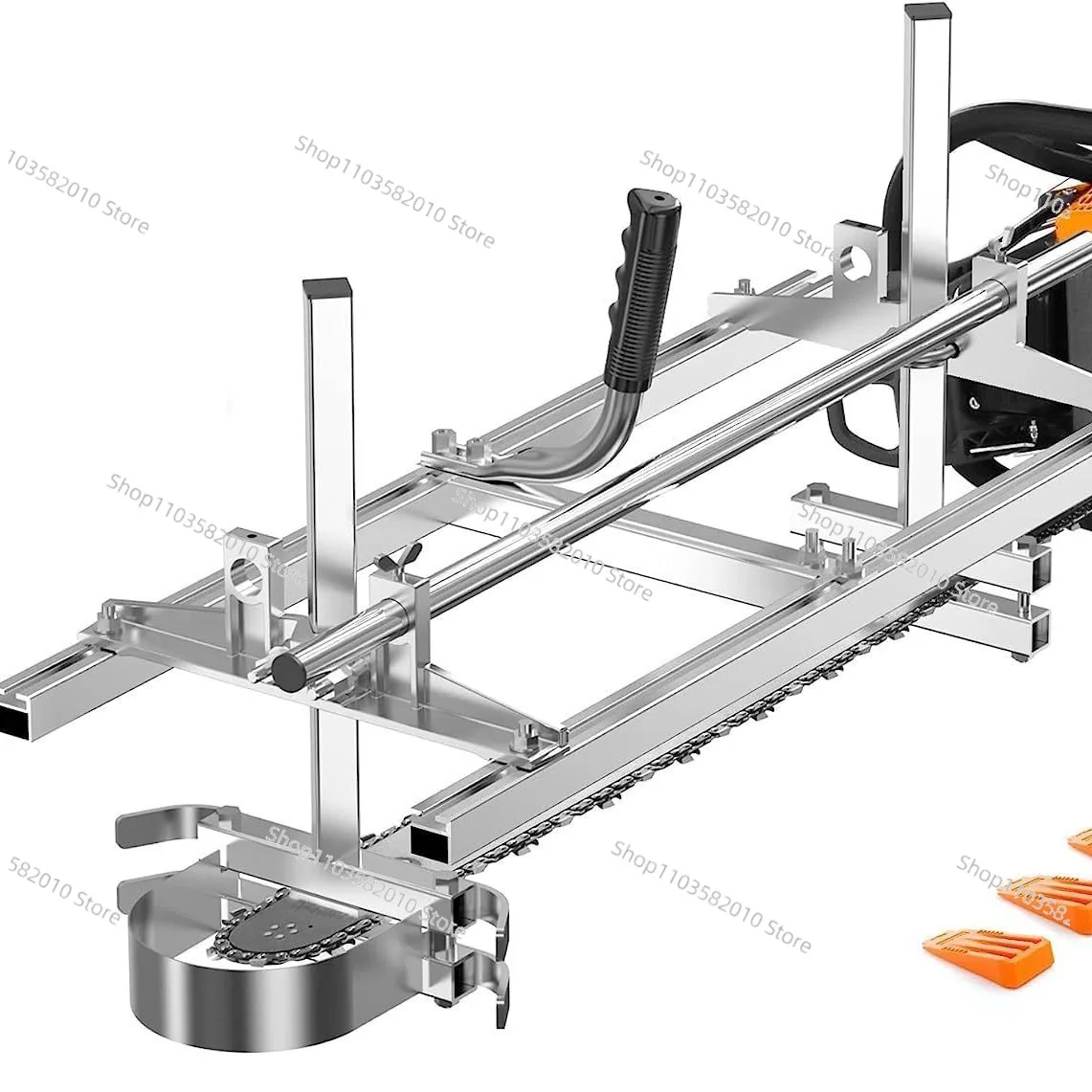 Manual Chainsaw Slabbing Mill Bracket, Portable Lumber Cutting Guide Frame for Chainsaw