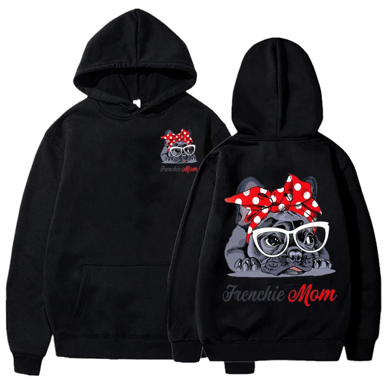 

Vintage Frenchie Mom Hoodies Women's Sweatshirts Fashion Casual Y2k Hoodie Winter Autumn Outerwears Long Sleeve Hoody Hooded