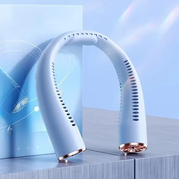

neck fan mini new portable portable usb bladeless long battery life hanging neck outdoor heatstroke cooling