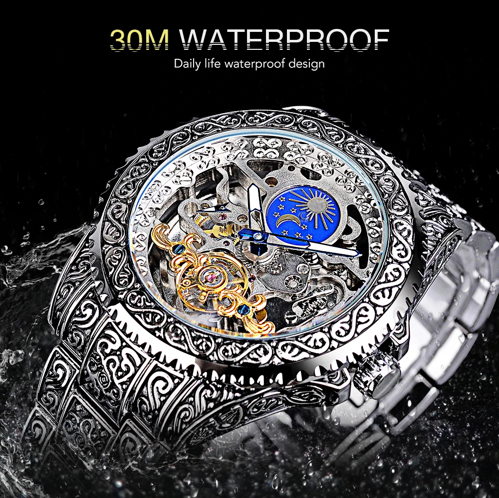 New Forsining Mechanical Watch Men\'s Tourbillon Automatic Watch Luxury Hollow Waterproof New Men\'s Fashion Watch
