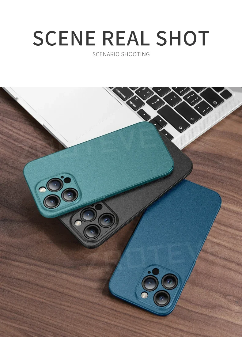 Handyhüllen für iPhone Air 17 16 18 Pro Max 17e 16e 15 14 Plus 13 Mini, ZROTEVE Ultradünne Matte Hartschale aus Kunststoff – Detail 20