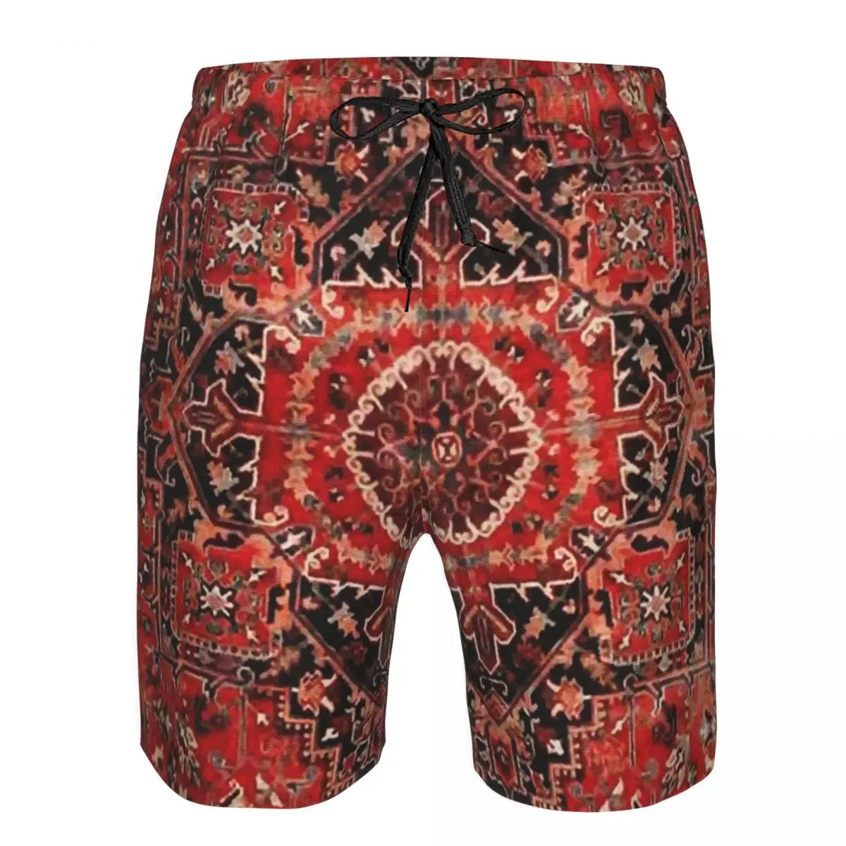 Heriz Antique Vintage Boho Persian Trunks Beach Board Shorts Casual Quick Dry Swimming Summer Men Pants
